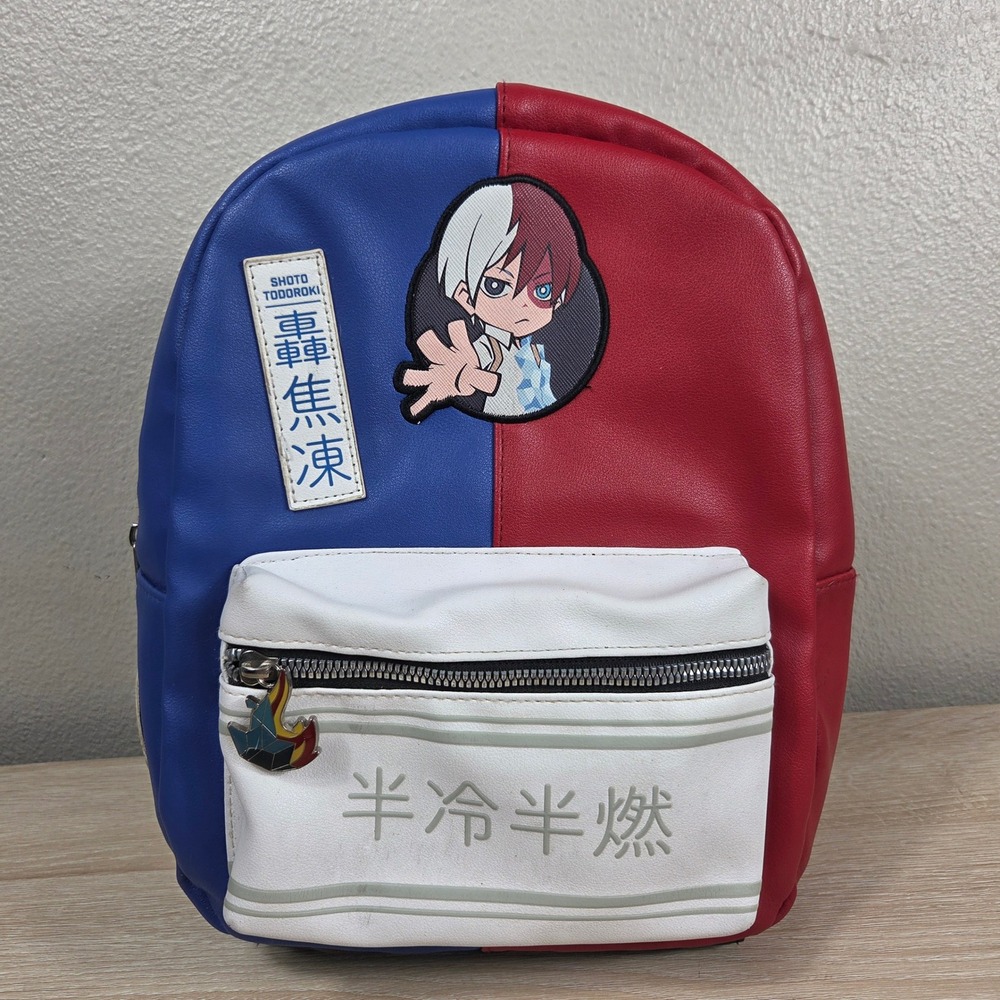 Bioworld My Hero Academia Shoto Todoroki Mini Backpack Red Blue Anime
